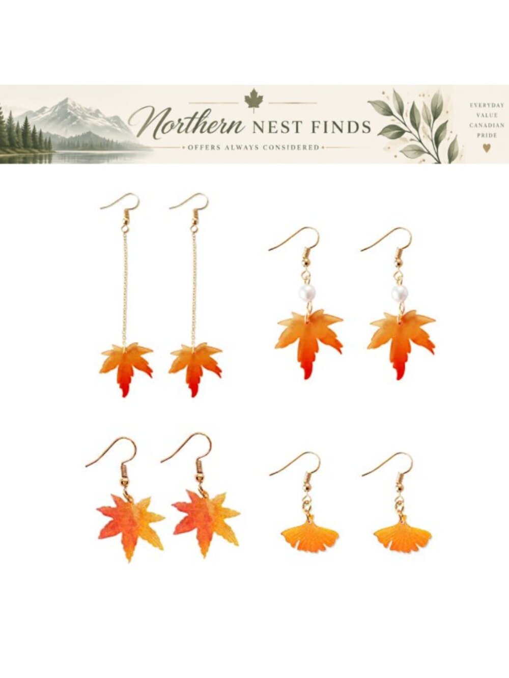 Gold Skull Pumpkin Stud Dangle Earrings Set Women Halloween Gothic